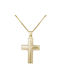 Men's Gold Cross 9K with Chain