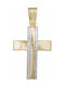 Men's Gold Cross 14K Double Sided