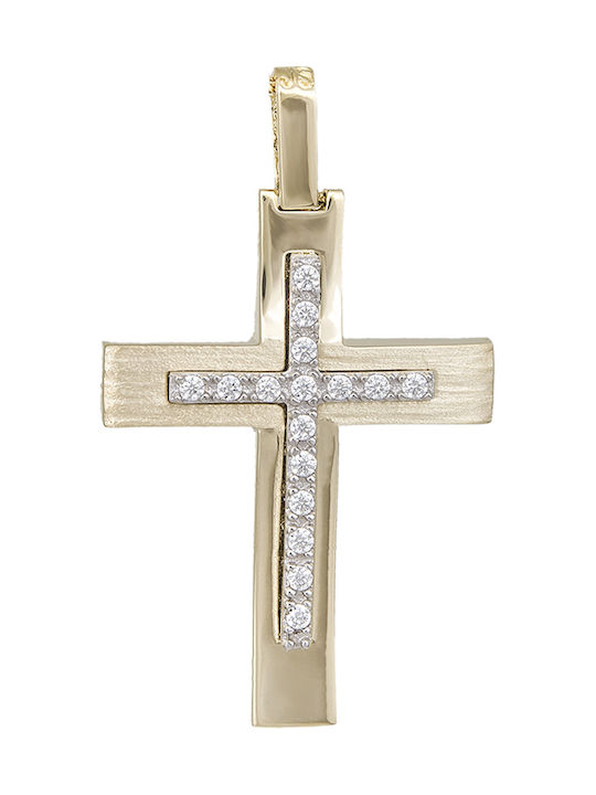 Damen Gold Kreuz 14K