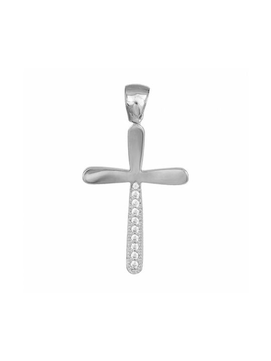 Women's White Gold Cross 14K