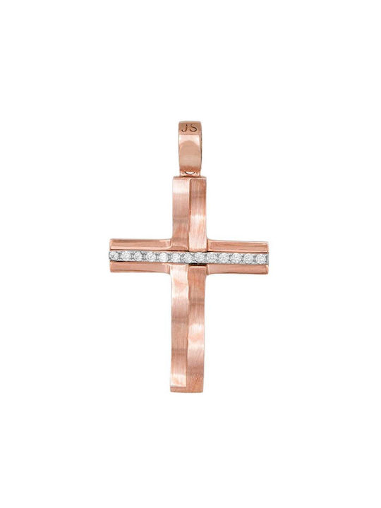 Damen Roségold Kreuz 14K