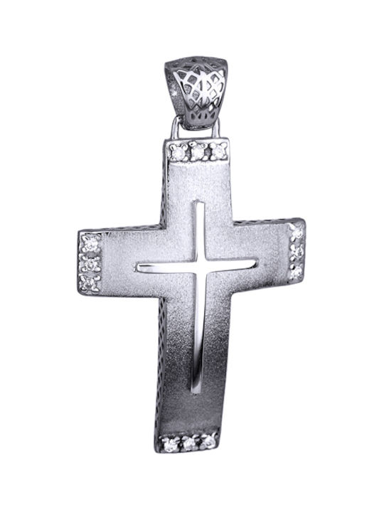 Women's White Gold Cross 14K