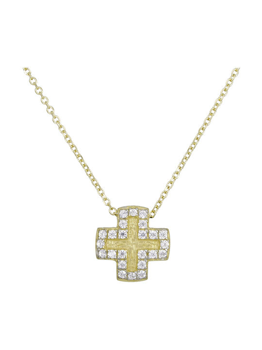 Gold Kreuz 14K mit Kette