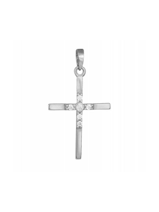 White Gold Cross 14K