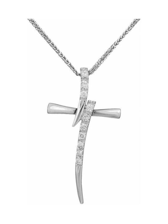 Damen Gold Kreuz 9K mit Kette