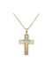 Herren Gold Kreuz 14K mit dem Gekreuzigten mit Kette