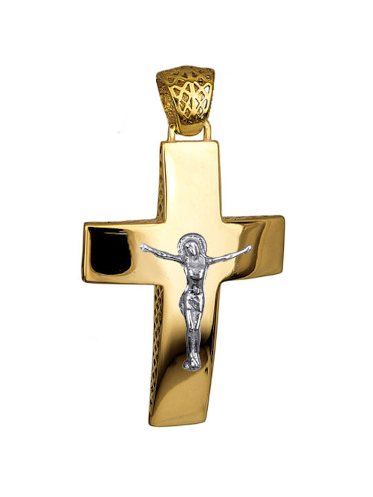 Herren Gold Kreuz 14K