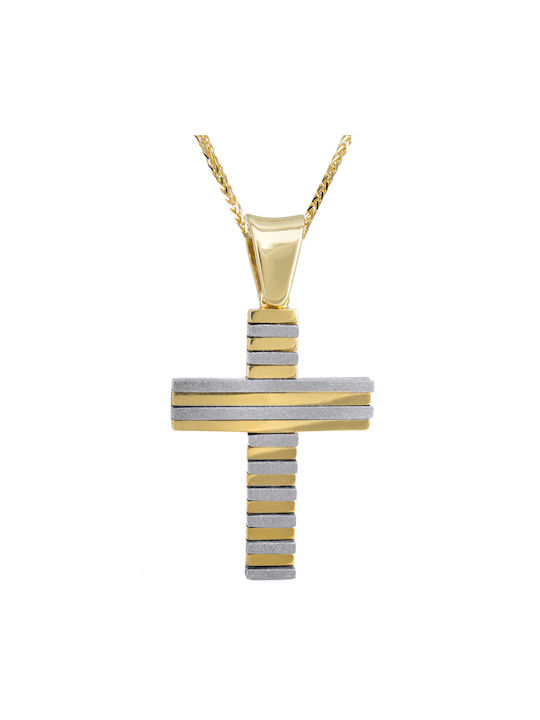 Men's Gold Cross 18K with Chain