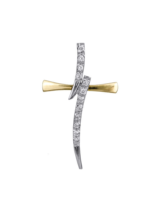 Damen Gold Kreuz 14K