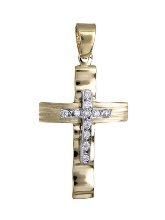 Damen Gold Kreuz 14K