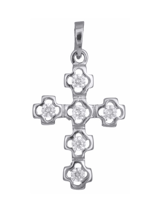 Women's White Gold Cross 14K