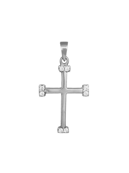 Women's White Gold Cross 14K