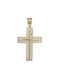 Damen Gold Kreuz 14K Beidseitig