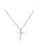 Women's White Gold Cross 14K