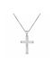 Women's White Gold Cross 14K with Chain