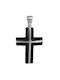 Men's White Gold Cross 14K