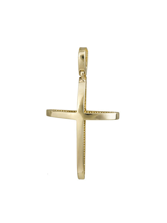 Herren Gold Kreuz 14K