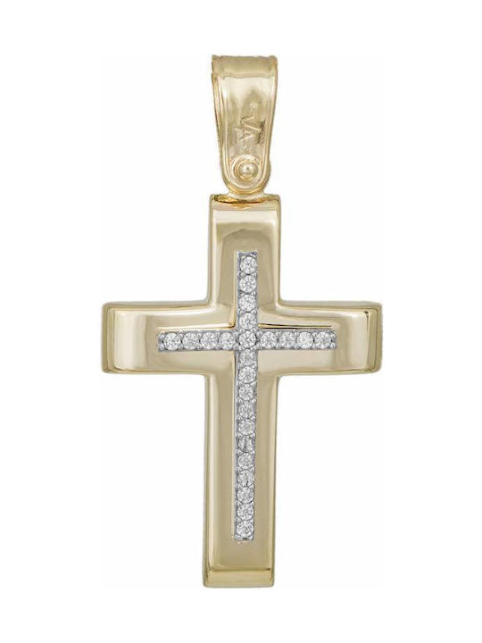 Damen Gold Kreuz 14K