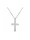 Men's White Gold Cross 14K with Chain