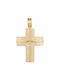 Herren Gold Kreuz 14K Beidseitig