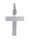 Men's White Gold Cross 14K