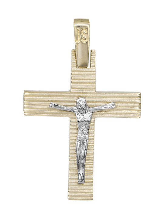 Herren Gold Kreuz 14K mit dem Gekreuzigten