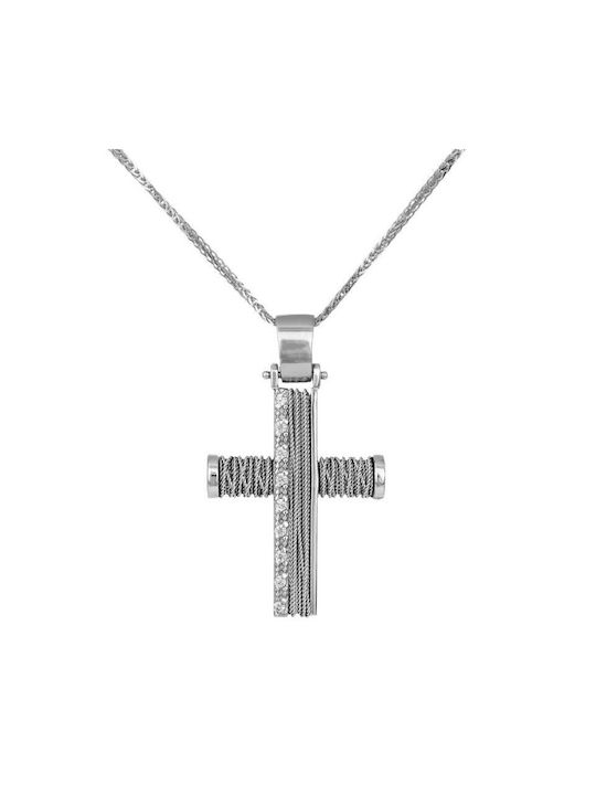 Damen Gold Kreuz 14K mit Kette