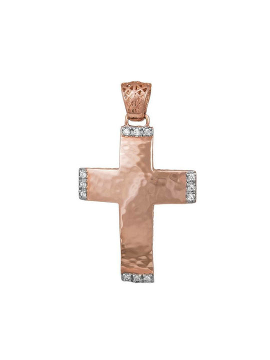 Women's Rose Gold Cross 14K