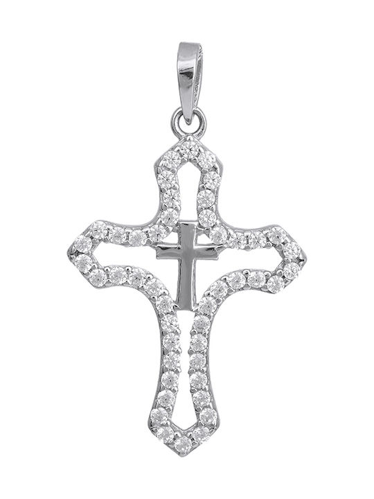 White Gold Cross 14K