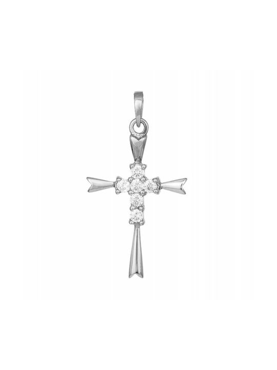 Women's White Gold Cross 14K