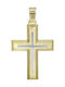 Men's Gold Cross 14K Double Sided