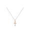 Women's Rose Gold Cross 14K