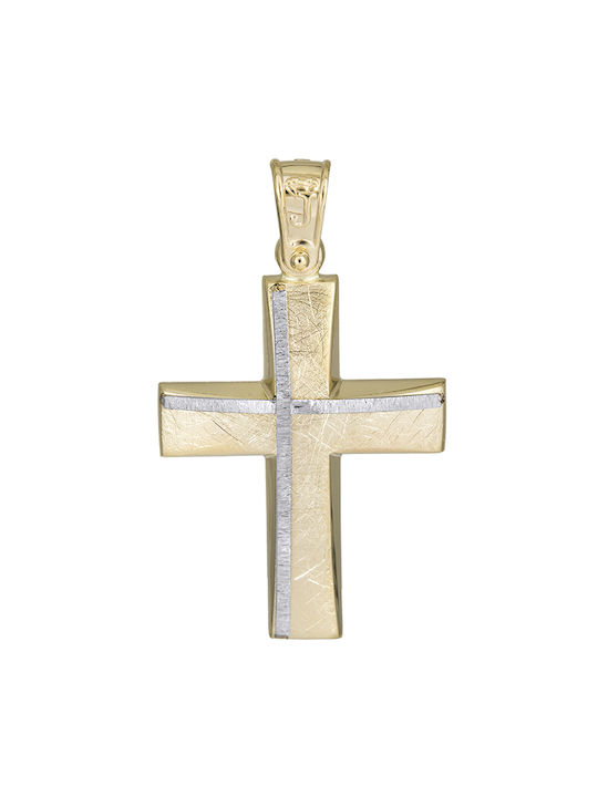 Herren Gold Kreuz 14K