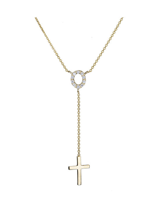 Gold Kreuz 14K mit Kette