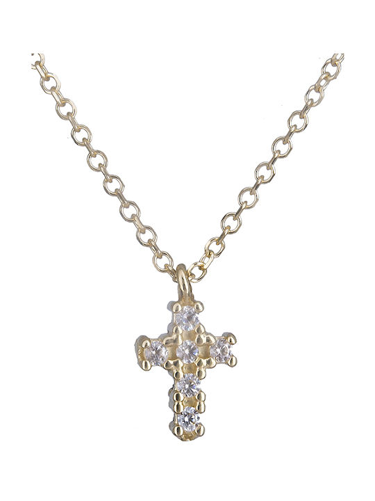 Gold Kreuz 14K Beidseitig