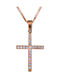 Damen Roségold Kreuz 14K