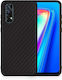 Smartfits Carbon Black Back Cover Black (Realme 7)