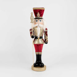 Saray Home Fabric Christmas Nutcracker 61cm Red