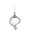 Globobox Pendant Light Black with Socket E27 21x25cm