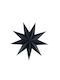 Christmas Decorative Pendant Star Paper Black 60x60x60cm