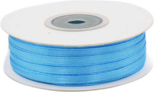 Satin Panglică Monocromie Albastru 100metri cu lățime 3mm