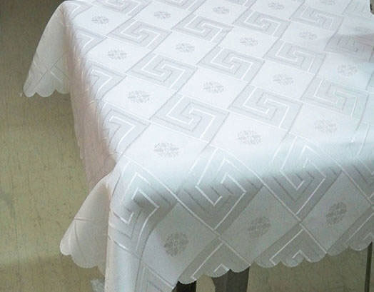 VS Home Τablecloth mit Muster Weiß 90x90cm 20Stück