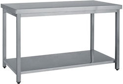 Ventus Ανοξείδωτο Τραπέζι Μ120xΒ70xΥ85cm