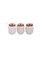 Etoile Set 3buc Borcane pentru Zahăr / Maro / Ceai cu capac Ceramică White-Brown