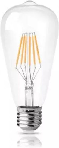 Fos me Λάμπα LED 9W για Ντουί E27 και Σχήμα ST64 Θερμό Λευκό 810lm Dimmable