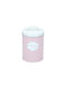 Vase Coffee with Lid Metallic Pink-White 10.9x10.9x18cm