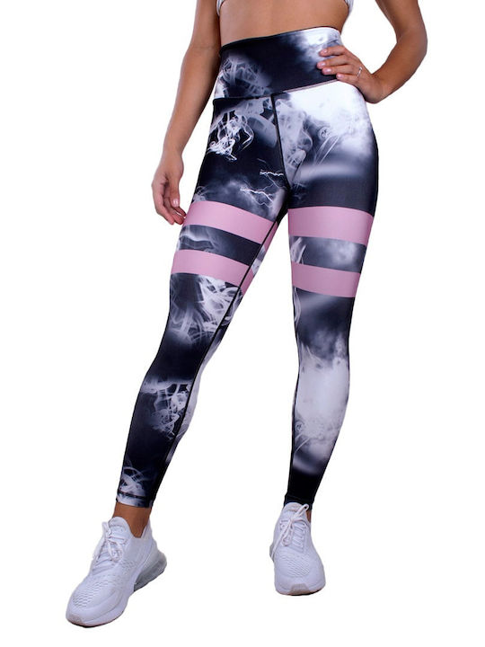 Γυναικείο Μακρύ Κολάν Σύσφιξης Ψηλόμεσο & Push Up Multicolor