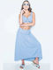 High-waisted Skirt Blue