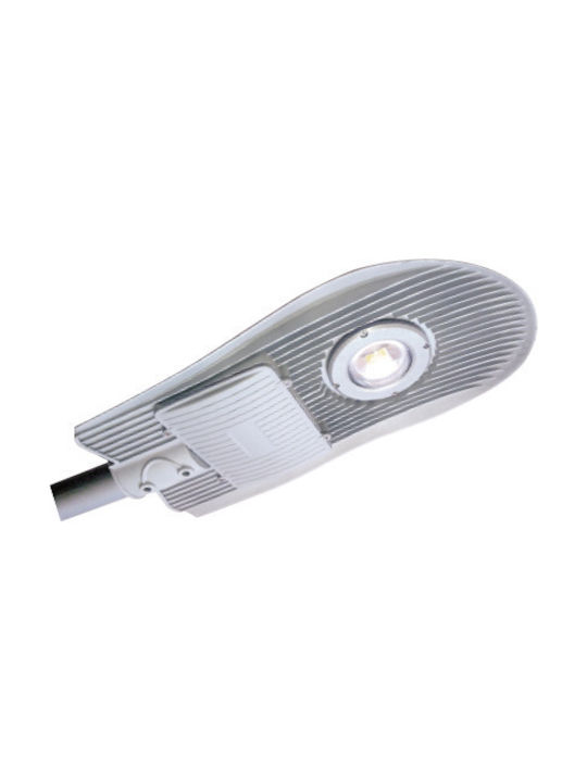 Power Led Εξωτερικό Φωτιστικό LED Δρόμου 50W με Ψυχρό Λευκό Φως IP66 Γκρι