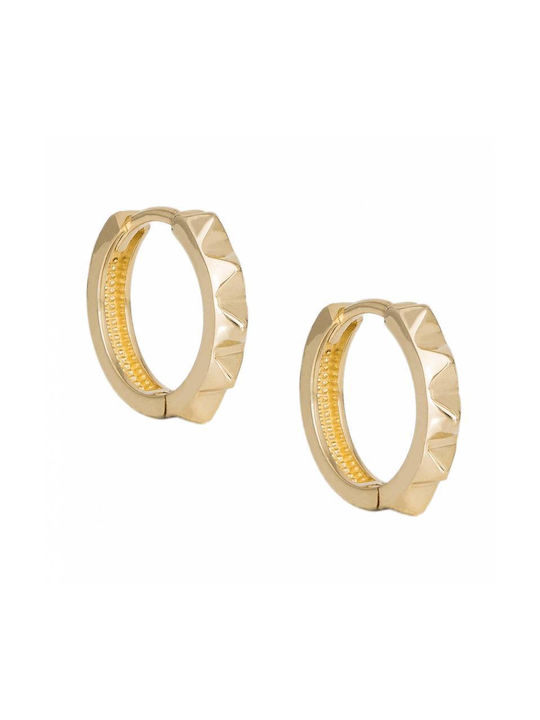 Earrings Hoops made of Gold 14K